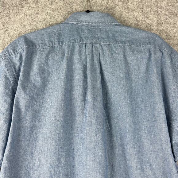 VTG Ralph Lauren Golf Tilden Shirt Mens Large Chambray Button Up Crest Preppy - Picture 9 of 12